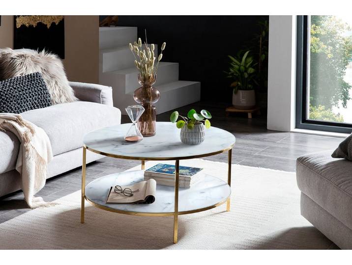 SalesFever Couchtisch Caorle Coffeetable im minimalistischen Stil, Eleganz trifft Stil: Tischplatten in Marmoroptik