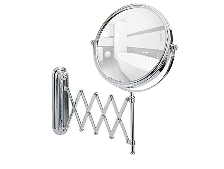 Wenko Telescopische spiegel voor cosmetica, Deluxe, in hoogte verstelbaar, chroom