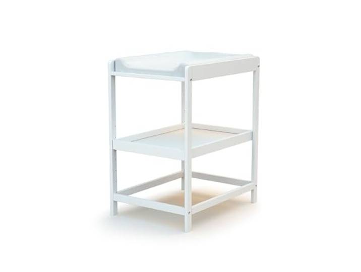 AT4 - Wickeltisch holz mit 1 regal COMFORT (Weiß, 73 x 54 x 89 cm)