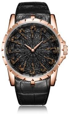 PRiME Medieval Style Men Waterproof Quartz Watch, Twelve Knight Design, Classic Gift For Him, Luxury Retro Timepiece rose Rose Black