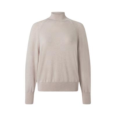 Strickpullover MAERZ MUENCHEN "Maerz Muenchen 315600 Strickpullover Damen Bekleidung", Damen, Gr. 42, beige, 100% Wolle, Pullover Strickpullover