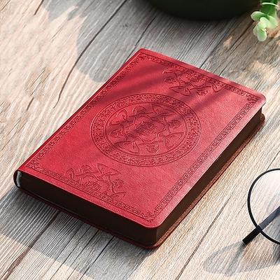 Taschennotizblock, tragbar, Retro-Muster, PU-Leder, Notizbuch, Tagebuch, Notizblock, Schreibwaren, Geschenk