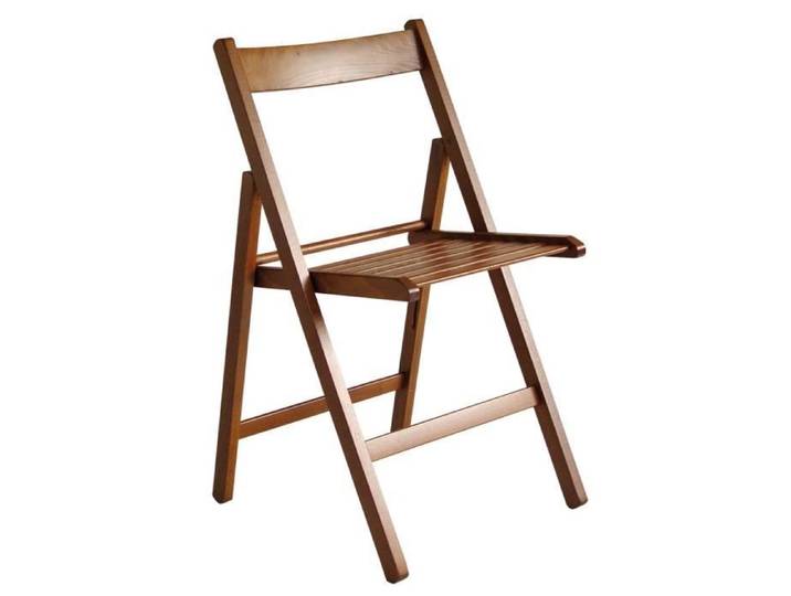 Chaises pliantes - Home Garden - 4 chaises en noyer massif - Dimensions 43x49x79 cm - Écologiques - Pliable
