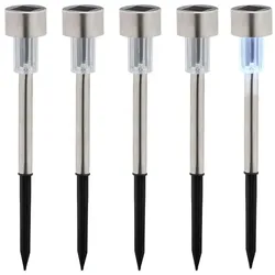 Relaxdays Solarlampen Set Schwarz,Silber,Transparent