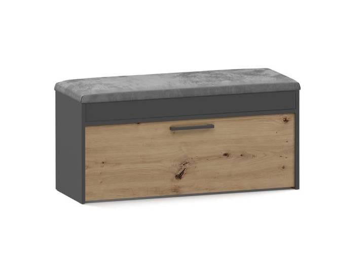 PARMI - Meuble à chaussures style scandinave entrée - 100x35x49 - Banc avec rangement