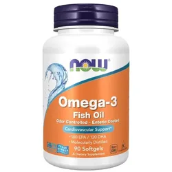 Omega-3, 90 molekular destillierte & magensaftresistente Weichkapseln