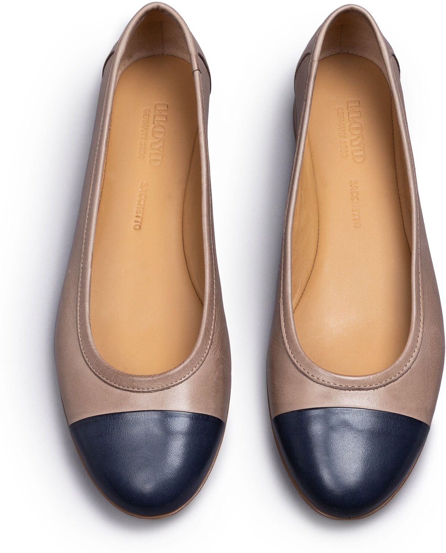 Bootsschuh LLOYD "Hochwertiger Ballerina", Damen, Gr. 36, beige, Leder, unifarben, Schuhe Bootsschuh, mit dezenten Farbdetails