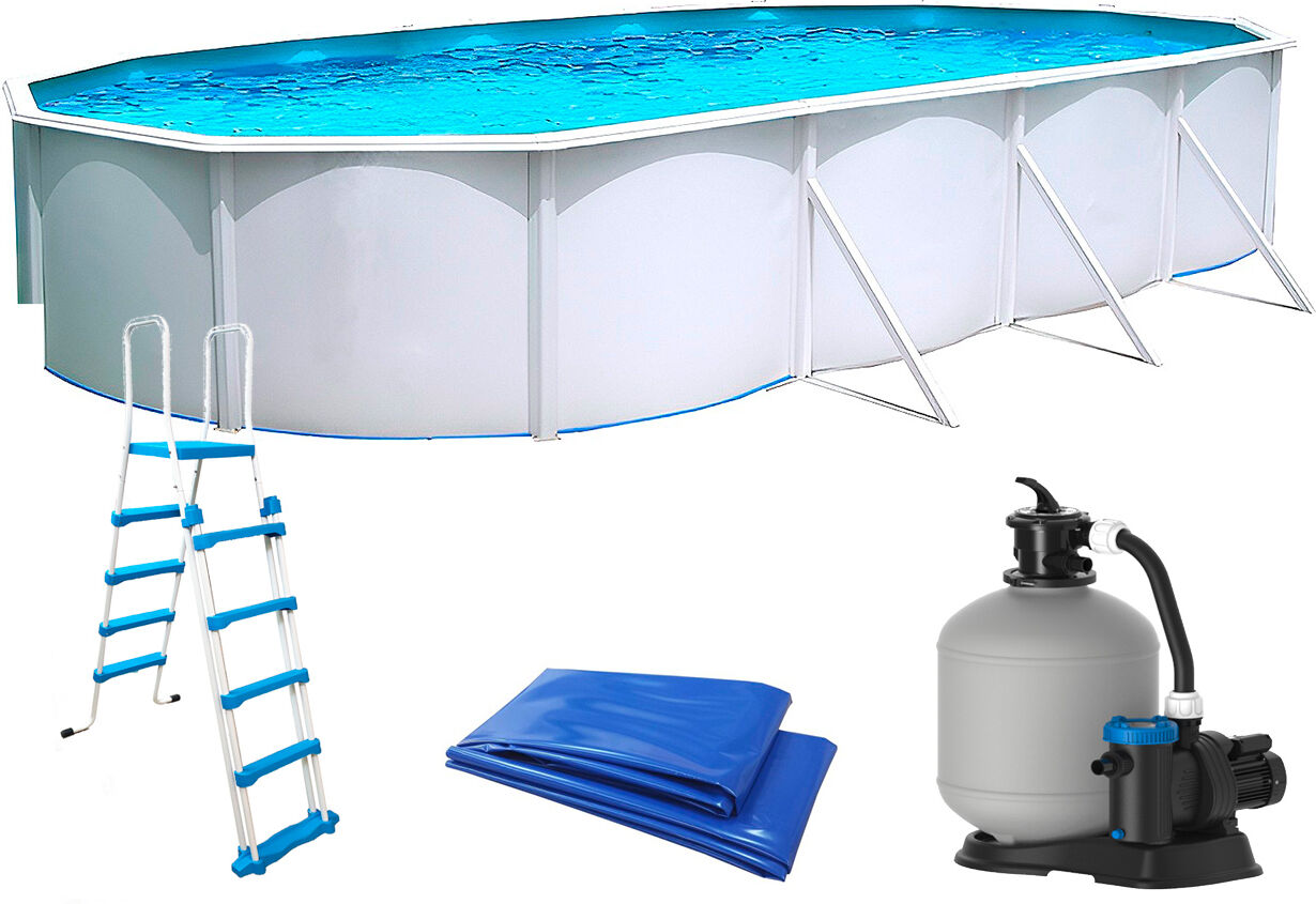 Piscine hors-sol acier Toi MAGNUM ovale 730x366x132cm filtre à sable 8.5m3/h