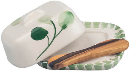 Selbrae House Flora Mini Ceramic Butter Dish & Knife Set