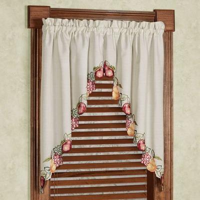 Touch of Class Fruitful Swag Valance Pair Oatmeal 60 x 36, 60 x 36, Oatmeal