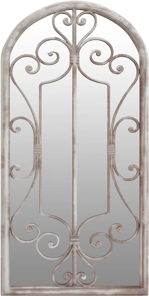 vidaXL Miroir de jardin Sable 70x30 cm Fer pour utilisation extérieure