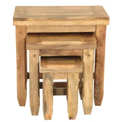 Beistelltische 3 Stk. Devi aus Mangoholz