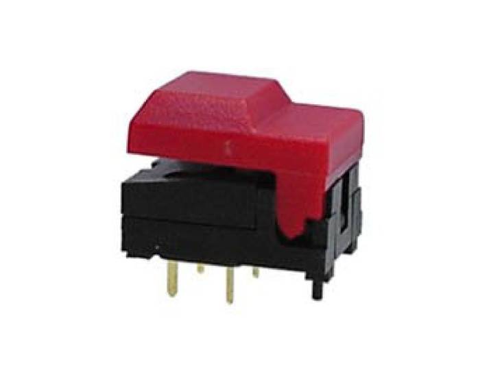 PEREL - 86A11 dip-drukknop, digitast, rode kap 139764