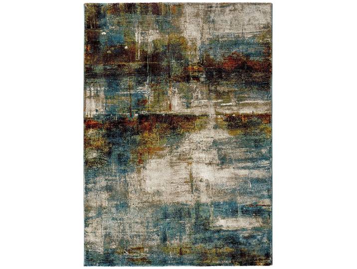 Tapis abstrait beige/bleu/rouille 140x200 cm