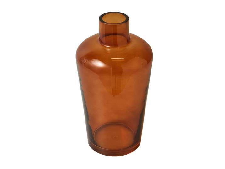 Vase lisse en verre ambré - Blancheporte