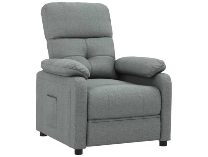 KDVXBCQJH Relaxsessel Verstellbar TV Sessel mit Liegefunktion Dunkelgrau Ergonomischer Polstersessel mit 3-stufiger Manuelle Liegefunktion und Fußstütze für Wohnzimmer und Schlafzimmer