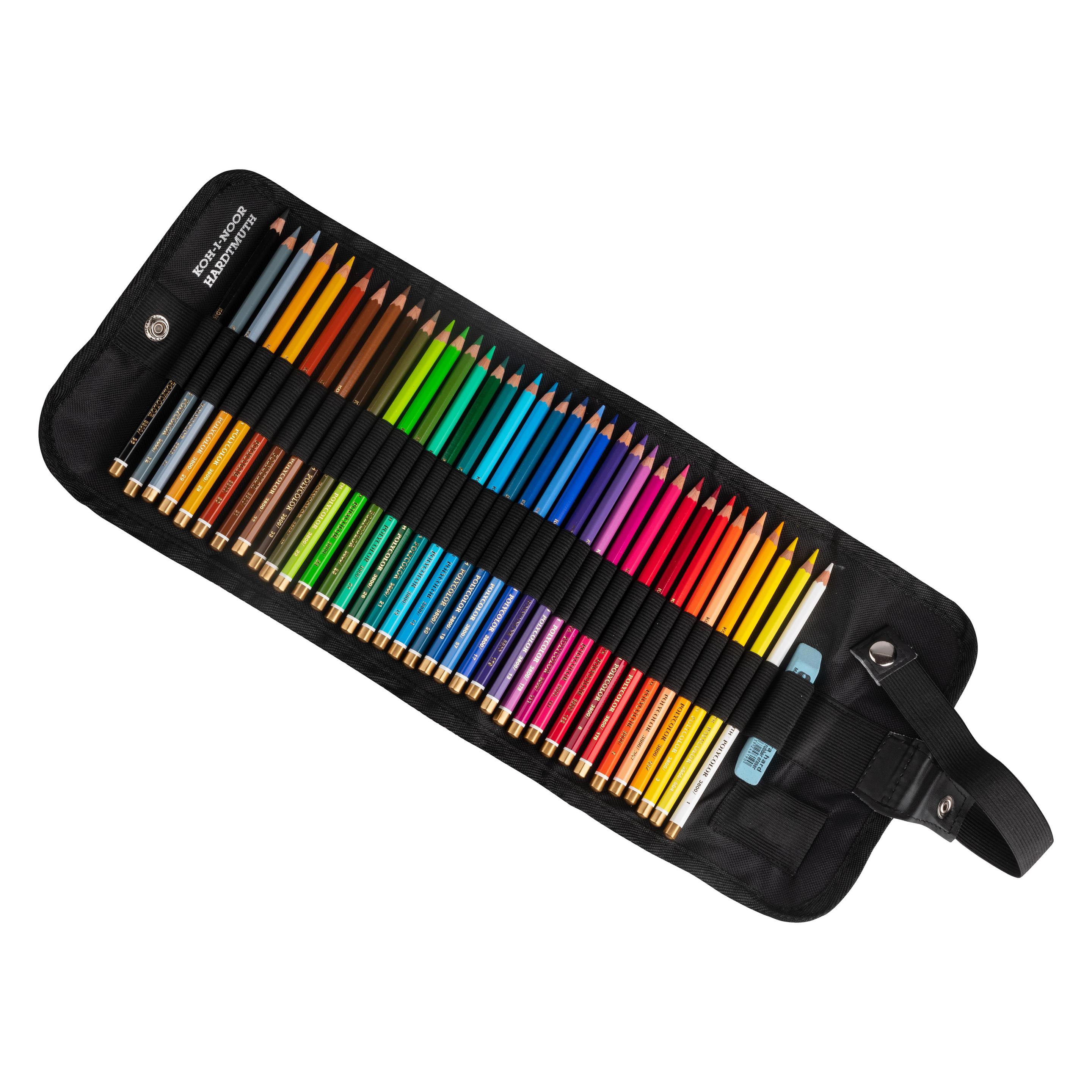 Koh-i-Noor Polycolor- Stiftetasche gefüpllt mit 36 Polycolor- Farbstiften, Radirgummi und Anspitzer (36x) (42826676)