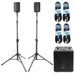 Vyrve Audio MIZAR PA-System mit 4 XLR-Klinkenkabel (Studio- und Livemixer), Mischpult, Schwarz
