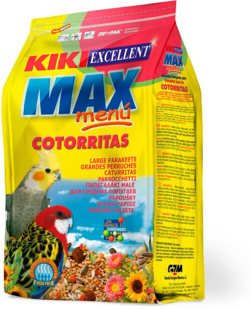 Kiki MAX Menú Cotorritas 5 uds x 1 kg