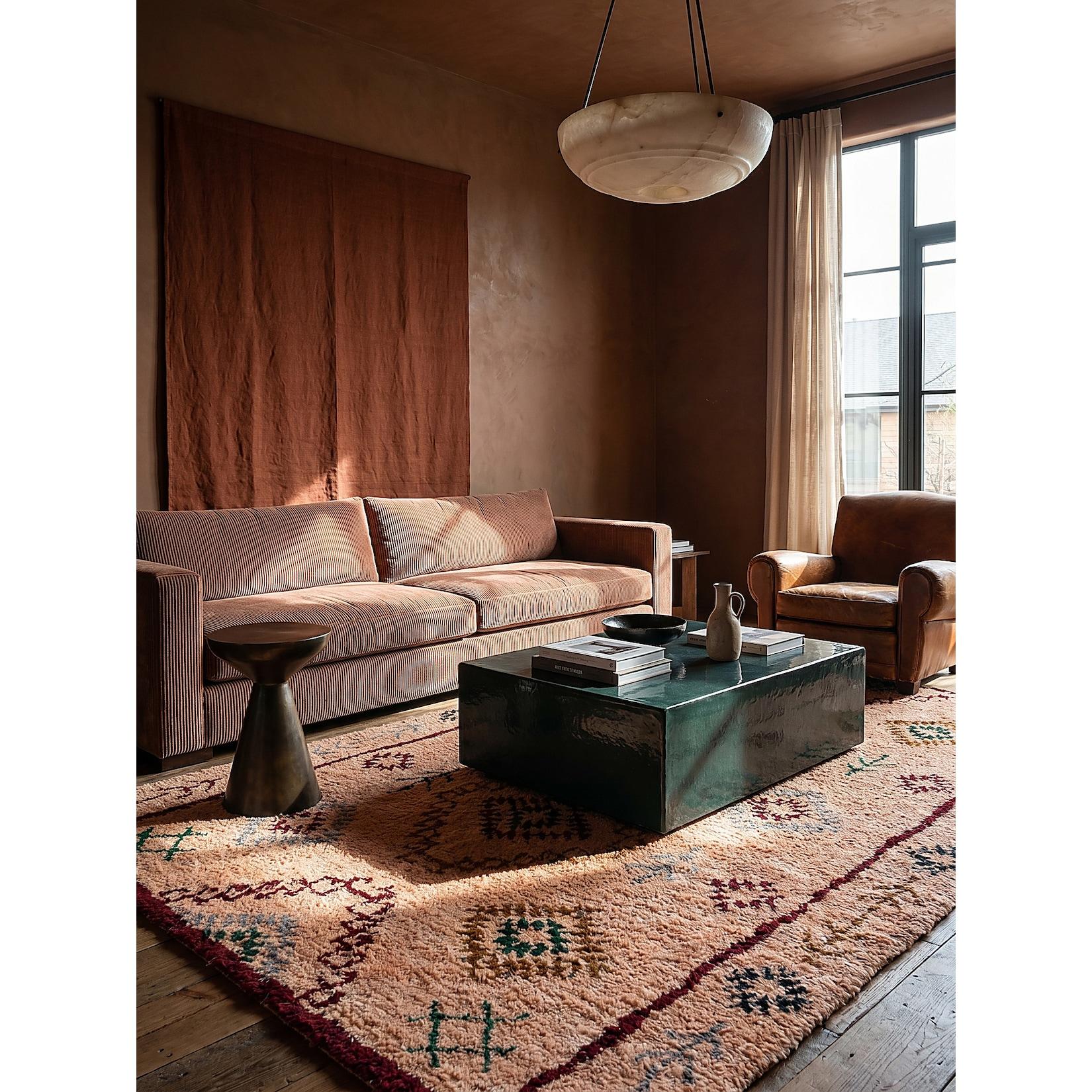 Wollteppich Rauten Pfirsich 160 x 230 cm - BRUE Kadima Design