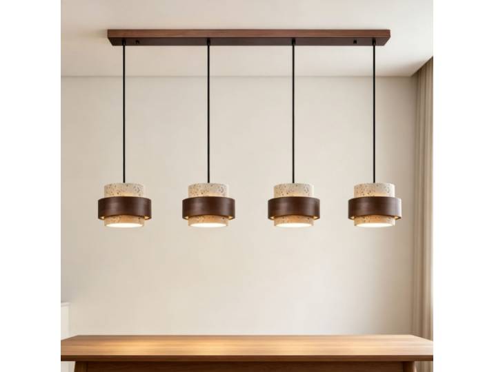 Lampe à suspension de bar de style japonais Wabi Sabi, luminaires d'ambiance de restaurant en famille de style rétro personnalisés et créatifs