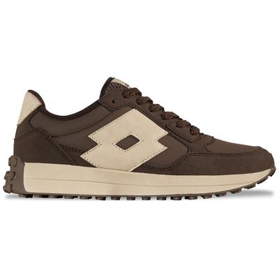 Sneaker LOTTO, Herren, Gr. 41, schwarz braun, beige, Kunstfaser, Synthetik, mehrfarbig, Schuhe Sneaker, - mit Noppensohle für zuverlässigen Grip
