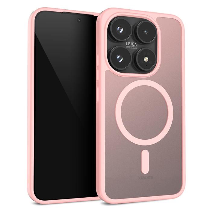 Crong Hybrid Matte Magnetic - Etui MagSafe Xiaomi 17 (różowy) (Xiaomi 17) (CRGHMMXM17PNK)