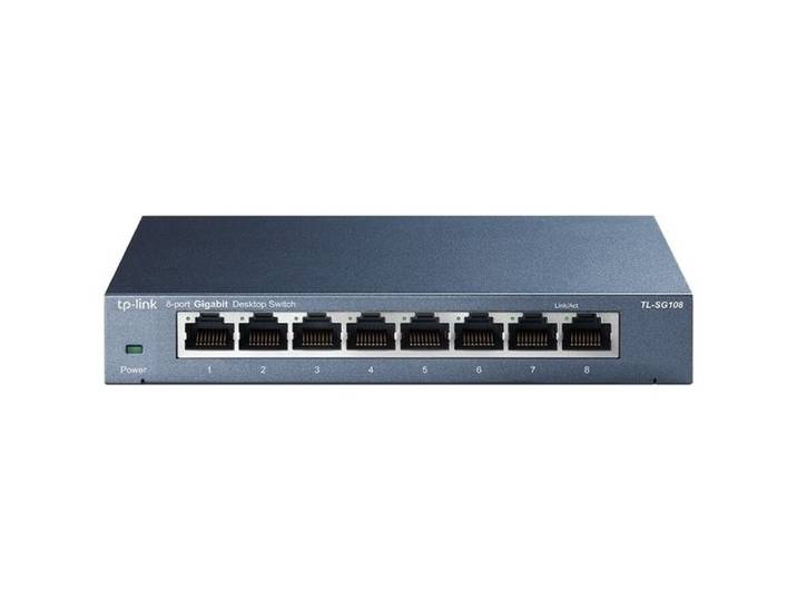 TP-Link TL-SG108 8-Port 10/100/1000Mbps Desktop Switch Switch Zwart