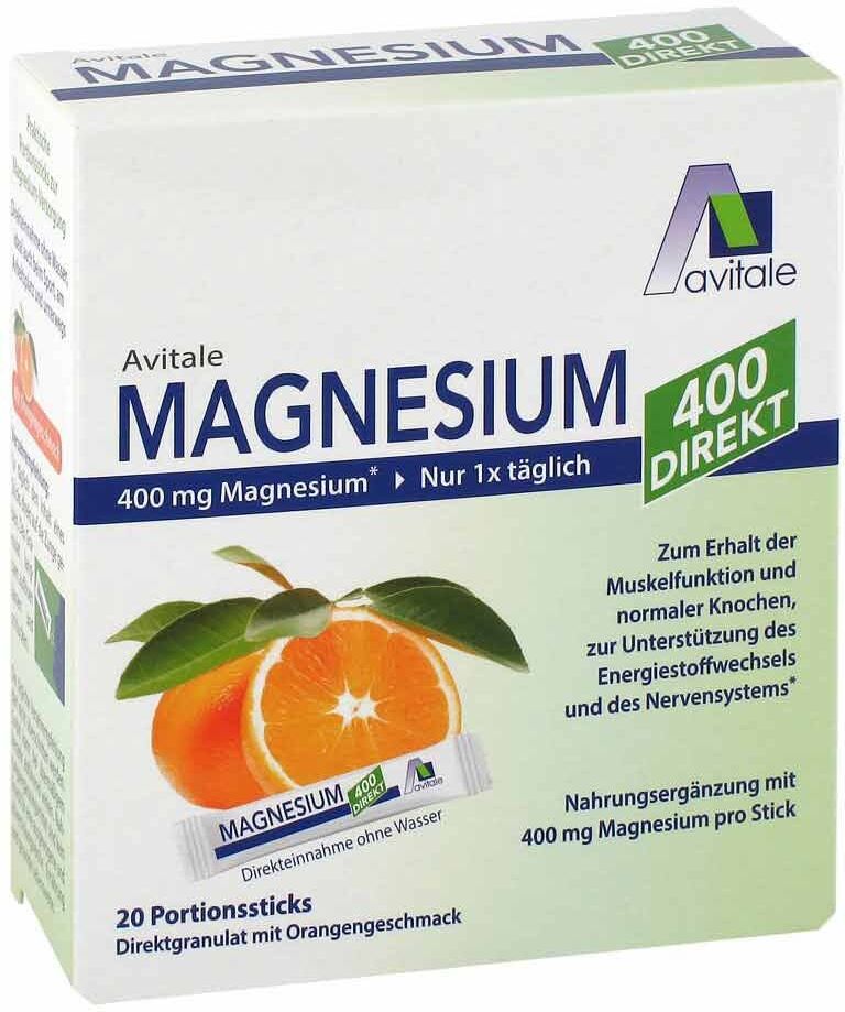 Avitale Magnesium 400 direkt Orange Portionssticks