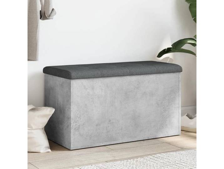Banc de Rangement Coffre de Rangement avec Coussin Organisateur de Vêtements Jouets Couloir Salon Moderne Gris 835050