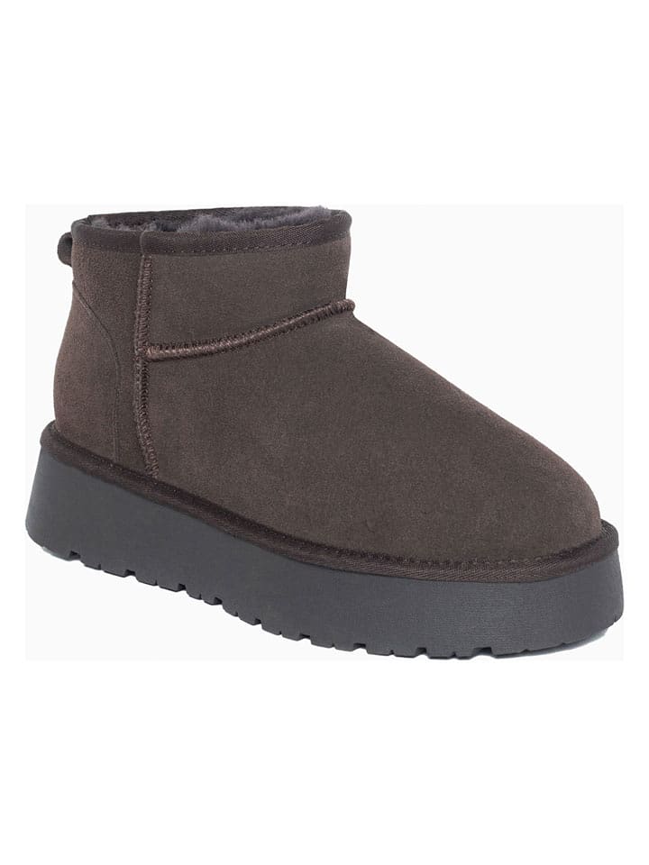 NICEBAY Leder-Winterboots "Mina" in Braun - 38