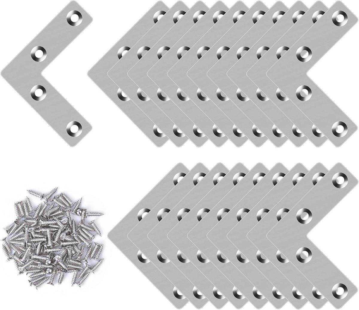 20 stuks 90 graden platte hoekverbindingen voor houten meubels