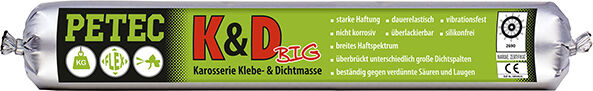 Petec Klebstoff K&d Karosserie Klebe-&dichtmasse Schwarz (600 Ml) 94760 0.6l