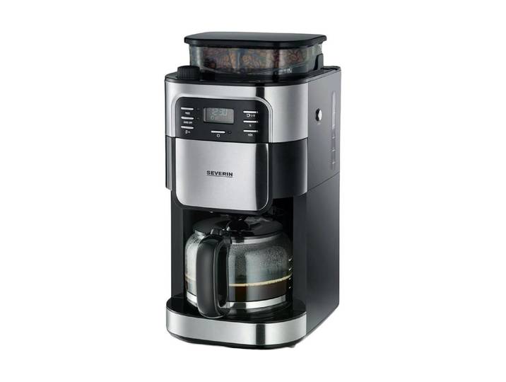 SEVERIN Filterkaffeemaschine KA 4810 Schwarz/Silber , schwarz (schwarz, silberfarben), B:22cm H:43,5cm T:27cm, Kaffeemaschinen, Filterkaffeemaschine
