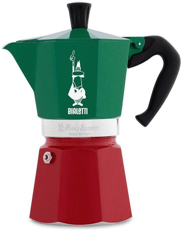 Kaffeekanne BIALETTI "Italia 6 Tas", grün, Aluminium, Kunststoff, Kannen, Kaffeekanne grün Einheitsgröße