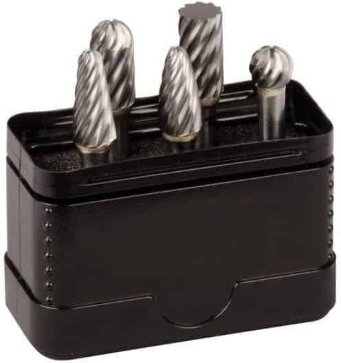 SCHILL Coffret 5 fraises-limes dents E inox Ø 9,5 mm - 00670P9.5E