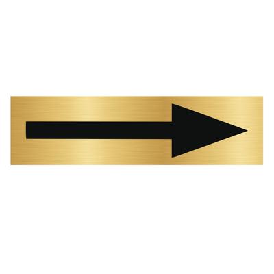 CombiCraft Aluminium Türschild Gold Pfeil 165x45mm mit 3M-Tape