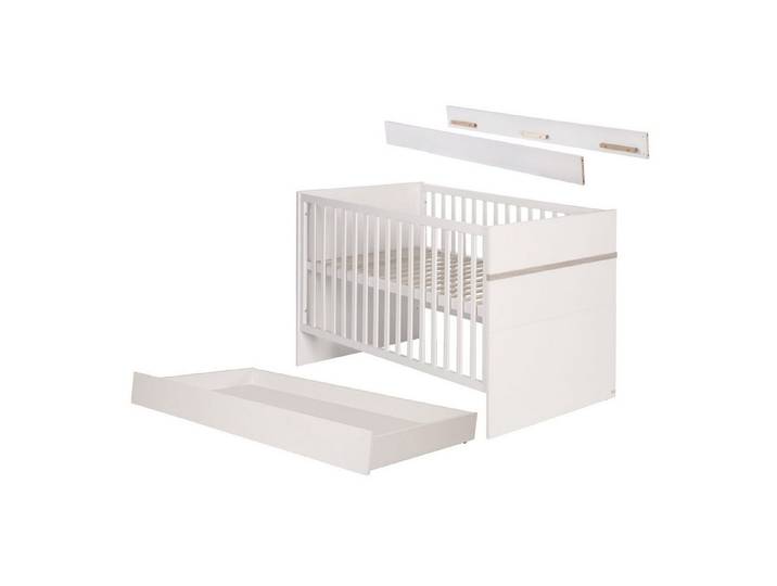 roba® Kinderbett Moritz, Gitterbett, höhenverstellbar & umbaubar