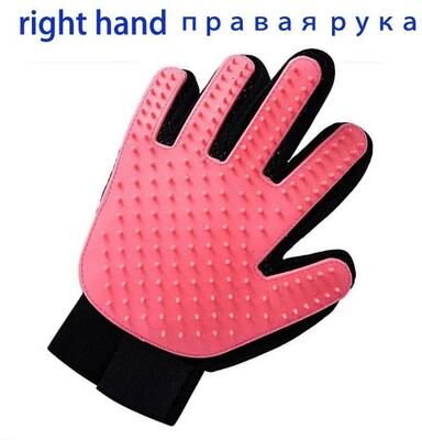 Uplift Essentials DualPet Interactive Grooming & Deshedding Glove right Pink