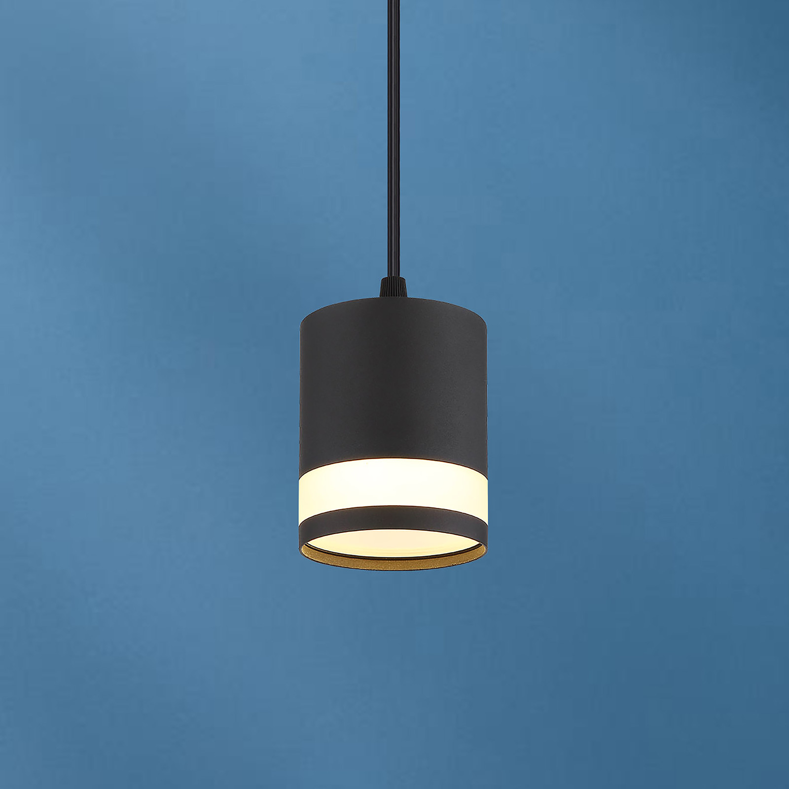 home24 LED-hanglamp Lucero type C wit/zwart Ø 10cm