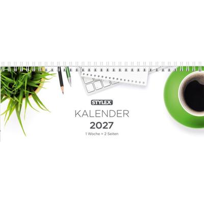 Stylex Schreibtischquerkalender 2027, 56 Blatt