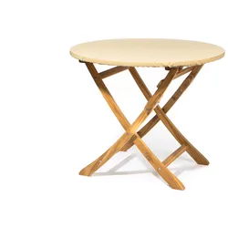 Heinemeyer Abdeckhaube mit Gummizug für runde Tischplatte Ø 140 cm, Teak Safe Creme
