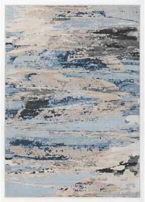 MDA Rugs Aura Luxe Collection Abstract Blue/Grey/Ivory Area rug