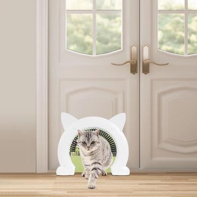 Drop Dash Deals Indoor Cat Door With Brush For Large Cats And Small Pets Indoor Cat Door With Brush For Large Cats And Small Pets
