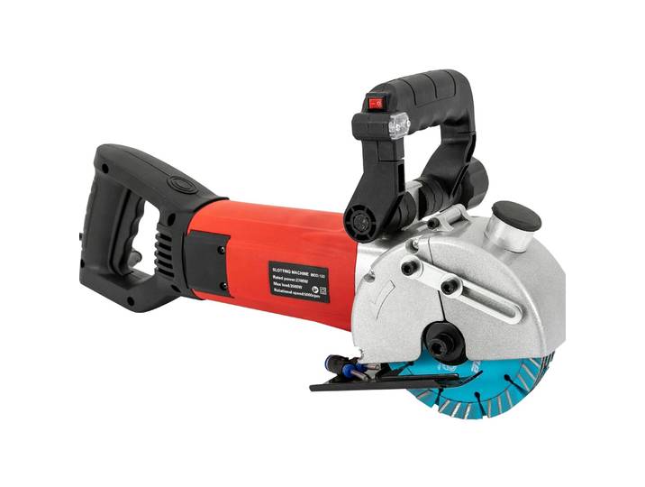 Rainureuse murale 2700W, découpeuse de béton, scie circulaire à béton 133mm, rainureuse électrique avec visée laser