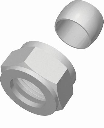 Raccord à compression Weitzel 1034 15 mm x 1/2", nickelé