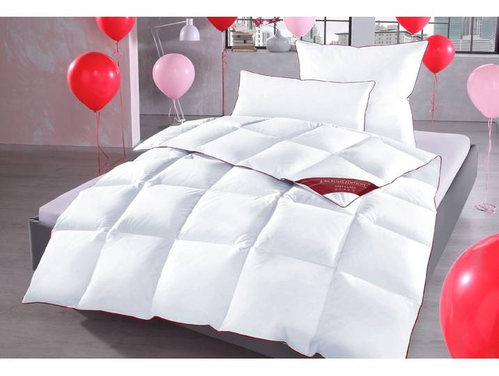 Daunenbettdecke HANSE BY RIBECO Jule , weiss (weiß), B:135cm L:200cm, Füllung: 90% Daunen, 10% Federn, Bettdecken, Daunenbettdecke, Jubiläumsedition