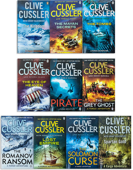 Penguin Clive Cussler Fargo Adventures 10 Books Collection Set – Action Thriller Collection