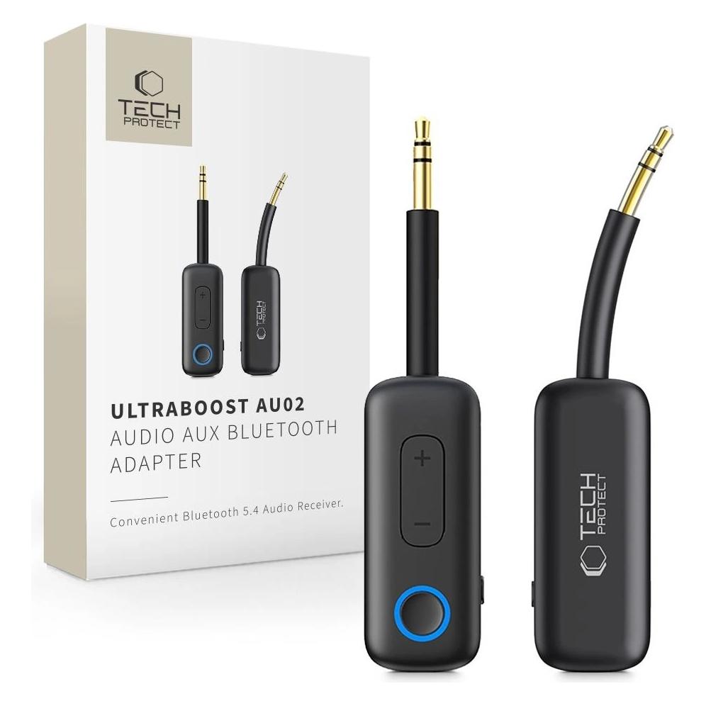Tech-Protect Ultraboost Au02 Audio-Adapter Aux Bluetooth 5.4 Schwarz (5906302339815)