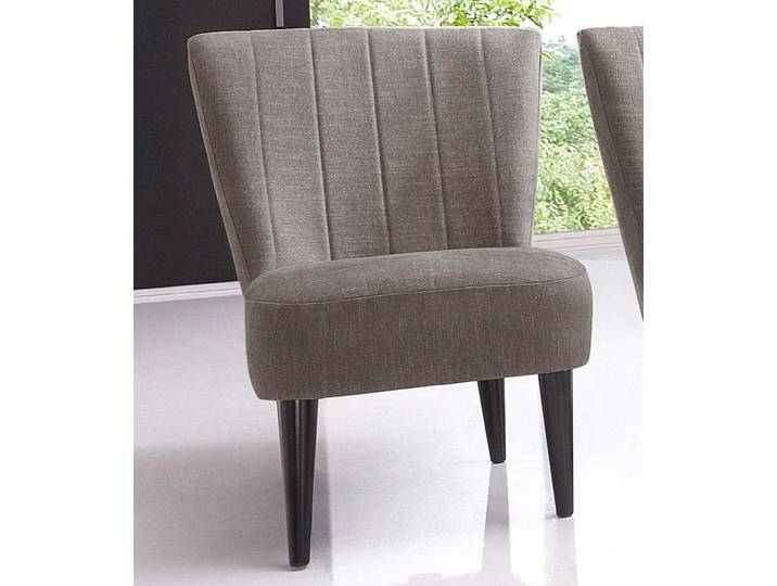 Cocktailsessel OTTO HOME Jan , braun, B:65cm H:88cm T:78cm, Struktur ( 85% Polyester, 15% Viscose ), Sessel, Cocktailsessel, mit Wellenunterfederung, Massivholzfüße